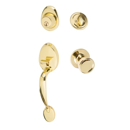 Sure-Loc Hardware Sure-Loc Hardware Alta Handleset, Tulip Handleset Trim, Polished Brass AT507-TL 3